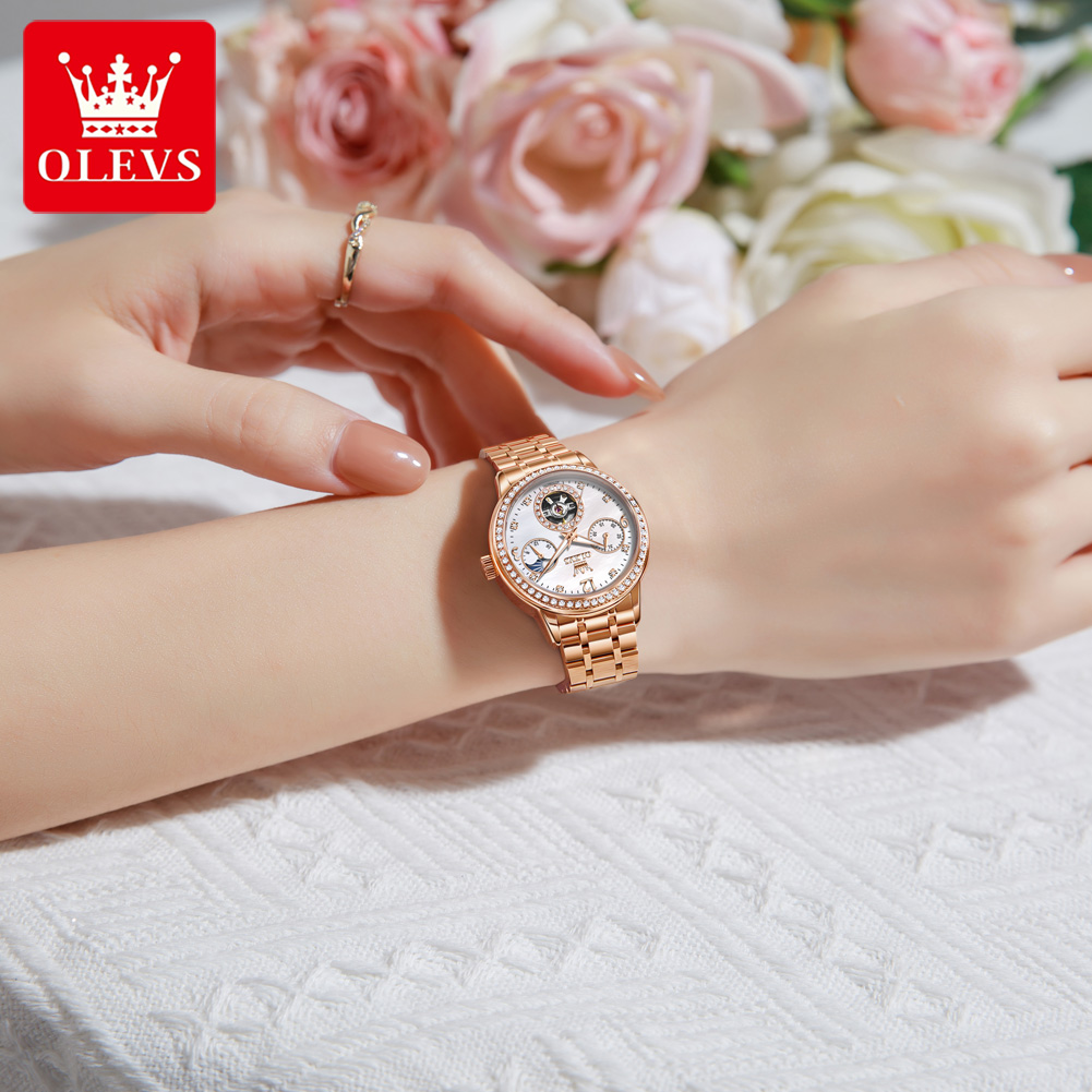 OLEVS 女性用腕時計トップブランドの高級ファッションファ - Luxury Watch Gift Box のレビューと価格