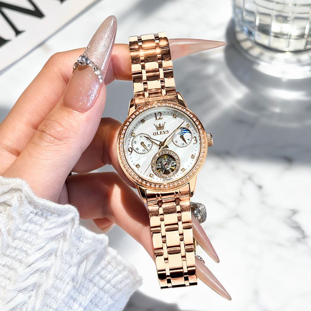 OLEVS 女性用腕時計トップブランドの高級ファッションファ - Luxury Watch Gift Box のレビューと価格