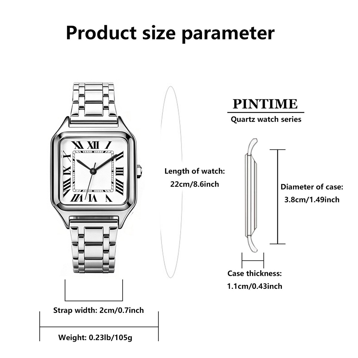 レディーススクエア高級腕時計、大きな文字盤にアラビア語の文字 - Luxury Watch Arabic のレビューと価格