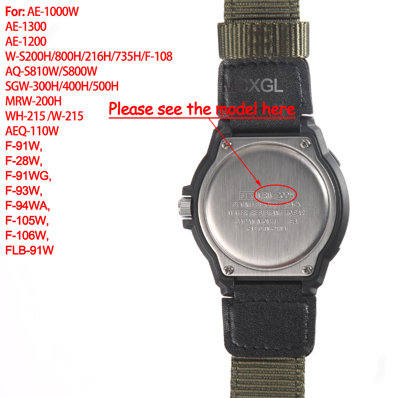 18 ミリメートルナイロン時計ストラップカシオ W800H  - Luxury Watch Casio のレビューと価格