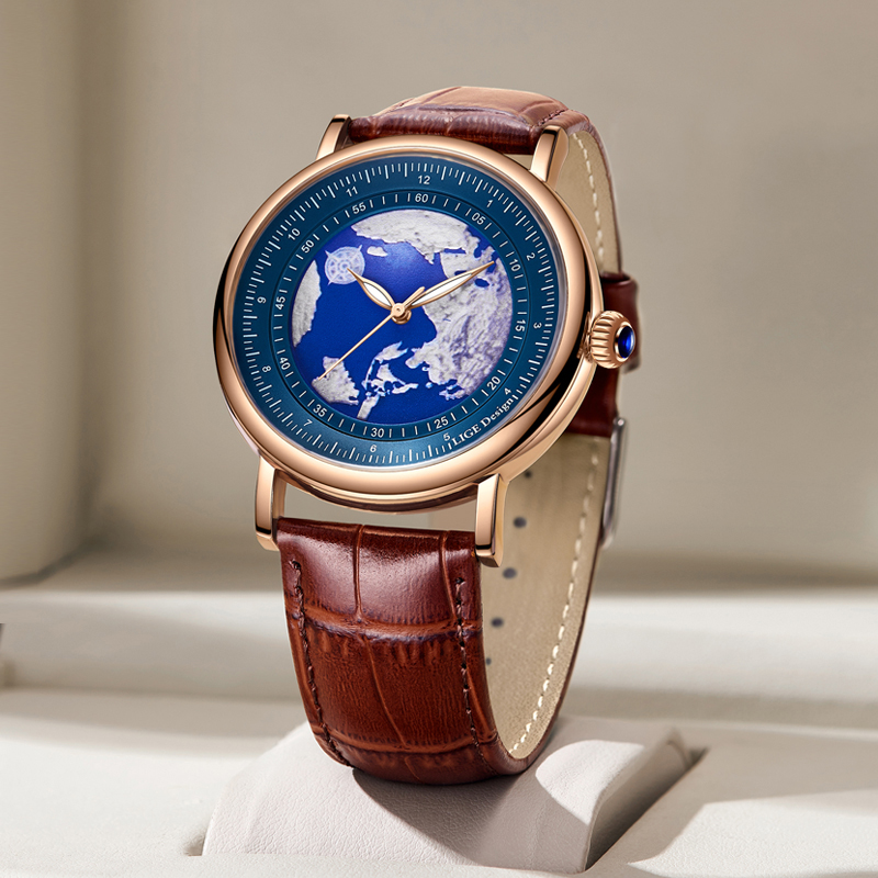LIGE 2026新作トップブランド高級メンズ腕時計防水夜光 - Luxury Watch Mockup のレビューと価格