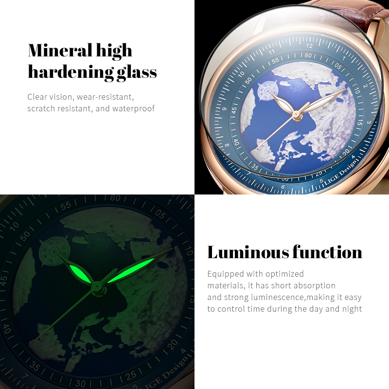LIGE 2026新作トップブランド高級メンズ腕時計防水夜光 - Luxury Watch Mockup のレビューと価格