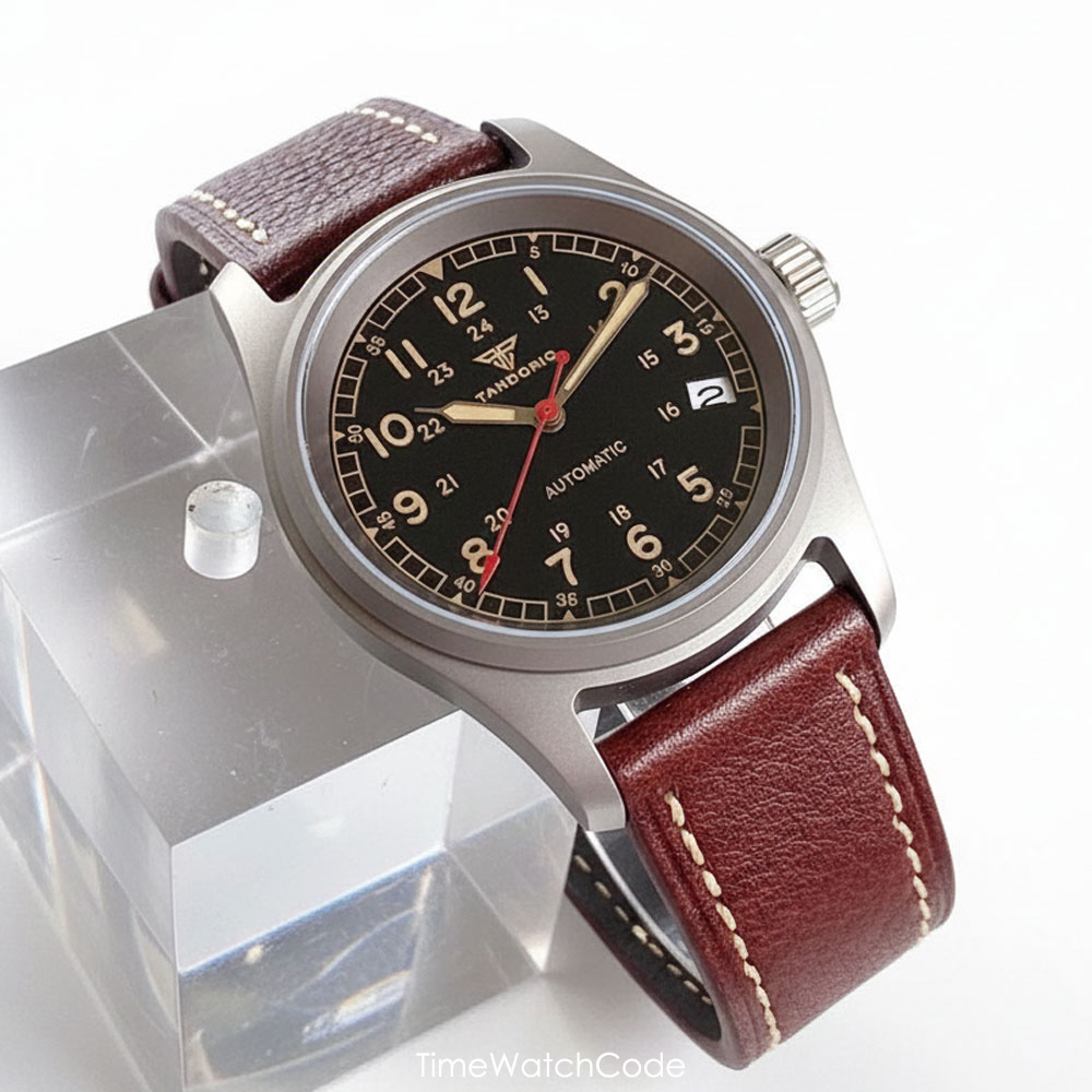 カスタマイズされた腕時計チタン NH35A 自動巻き腕時計男 - Automatic Pilot Watch のレビューと価格
