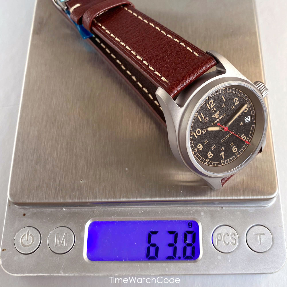 カスタマイズされた腕時計チタン NH35A 自動巻き腕時計男 - Automatic Pilot Watch のレビューと価格